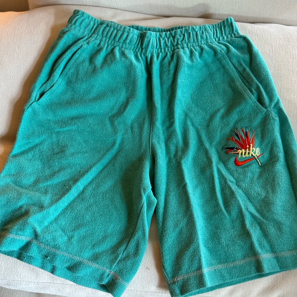 Nike Aqua Shorts with Embroidered Logo